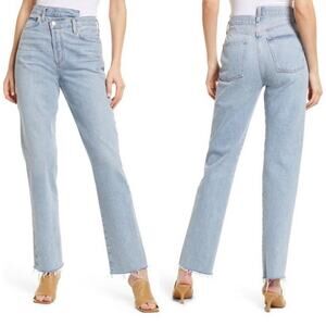AGOLDE Criss Cross Non-stretch Denim High Rise Organic Cotton Jeans Size 29 NWT